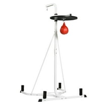 Soozier 2 in 1 Punching Bag Stand, Adjustable Height Heavy Bag Stand with Weighted Base and Speed Bag, Freestanding for Home Gym