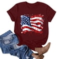 thumbnail image 2 of Youyipin Womens Tops Printed Round Neck Short Sleeve T-Shirt Top Shirt Summer Tops For Women, 2 of 4