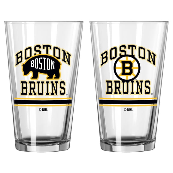 Boston Bruins 16oz. Pint Glass Two Pack