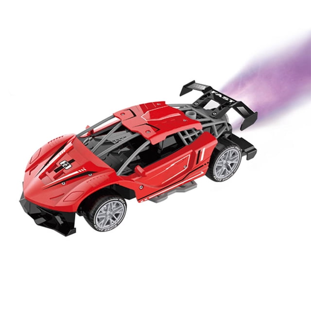 Remote Control Car Red With Water Spray Function High Speed Drifting 1 16 Scale For Kids Boys Girls Age 4 12 Rechargeable Battery Play Toy Size 8 7X4 5X2 4 Inches Red