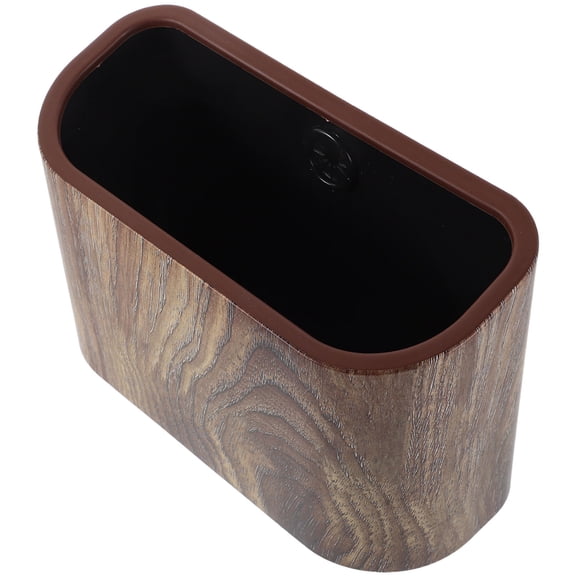 MEIBUTYUP Compact Light Brown Wall Mounted Trash Bin for Bathroom and Laundry Room