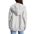 thumbnail image 5 of Zip Up Hoodie Women Y2K Sweatshirt Casual Long Sleeve Hoodies Oversized Fall Spring Fleece Jacket with Pockets Light Gray S, 5 of 6