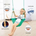 thumbnail image 6 of Hand-Knitting Toddler Swing, Swing Seat for Kids with Adjustable Ropes, Little tikes Swings Set, for Outdoor Indoor, Playground, Backyard (Macaron Green), 6 of 13