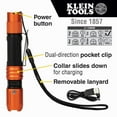 thumbnail image 2 of Klein Tools 56411 Rechargeable Pocket Flashlight, 275 Lumen, Dual-Direction Pocket Clip and Lanyard, IP67 Waterproof, 10-Foot Drop Rating, 2 of 8