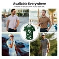 thumbnail image 6 of Yiaed Christmas tree green plaidPrint Men's Short Sleeve Polo Shirt,Golf Polo for Men Three-Button Golf Shirt Athletic Casual Collared T-Shirt- Small, 6 of 7