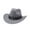 Grey, variant on ZHOUCHANKIDS Classic Western Cowboy Cap for Men Womens Wide Brim Fedora Cowgirl Hat Grey One Size