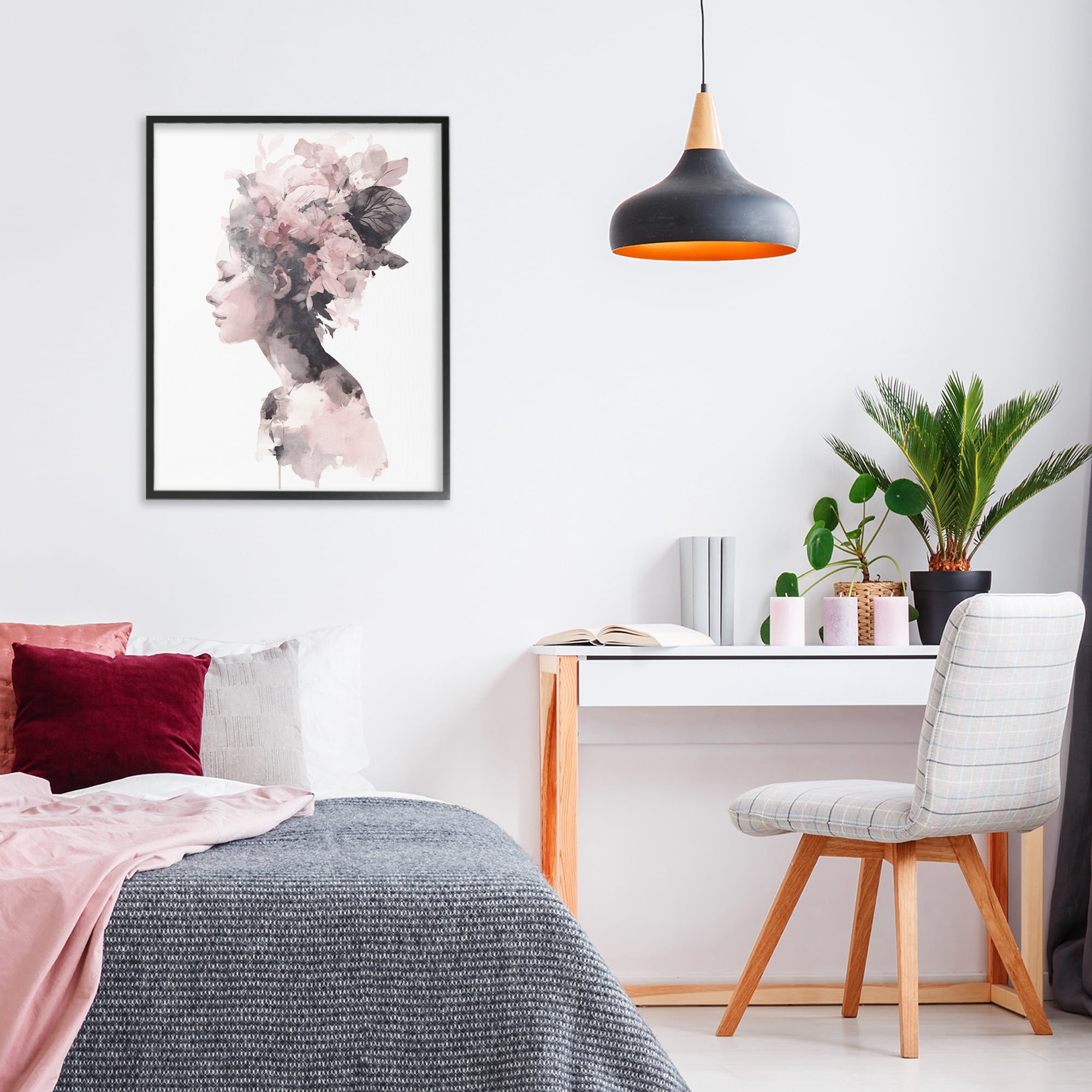 Stupell Industries Nature's Empress Silhouette Black Framed Giclee Art, design by Svetlana Aleynikova