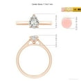 thumbnail image 5 of ANGARA Natural Pear 1 ct Diamond Engagement Ring in 14K Rose Gold for Women (Size-7.7x5.7mm| Color-I-J| Clarity-I1-I2) | April Birthstone, Anniversary, Jewelry Gift for Women | Natural Diamond Ring, 5 of 9