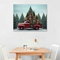 thumbnail image 2 of COMIO Christmas Wall Art Christmas Tree Red Truck Decorations Canvas Poster Merry Christmas Pictures Snow Cardinal Bird Prints Decor Retro Xmas Snowflake Painting for Living Room 16x20 in, 2 of 4