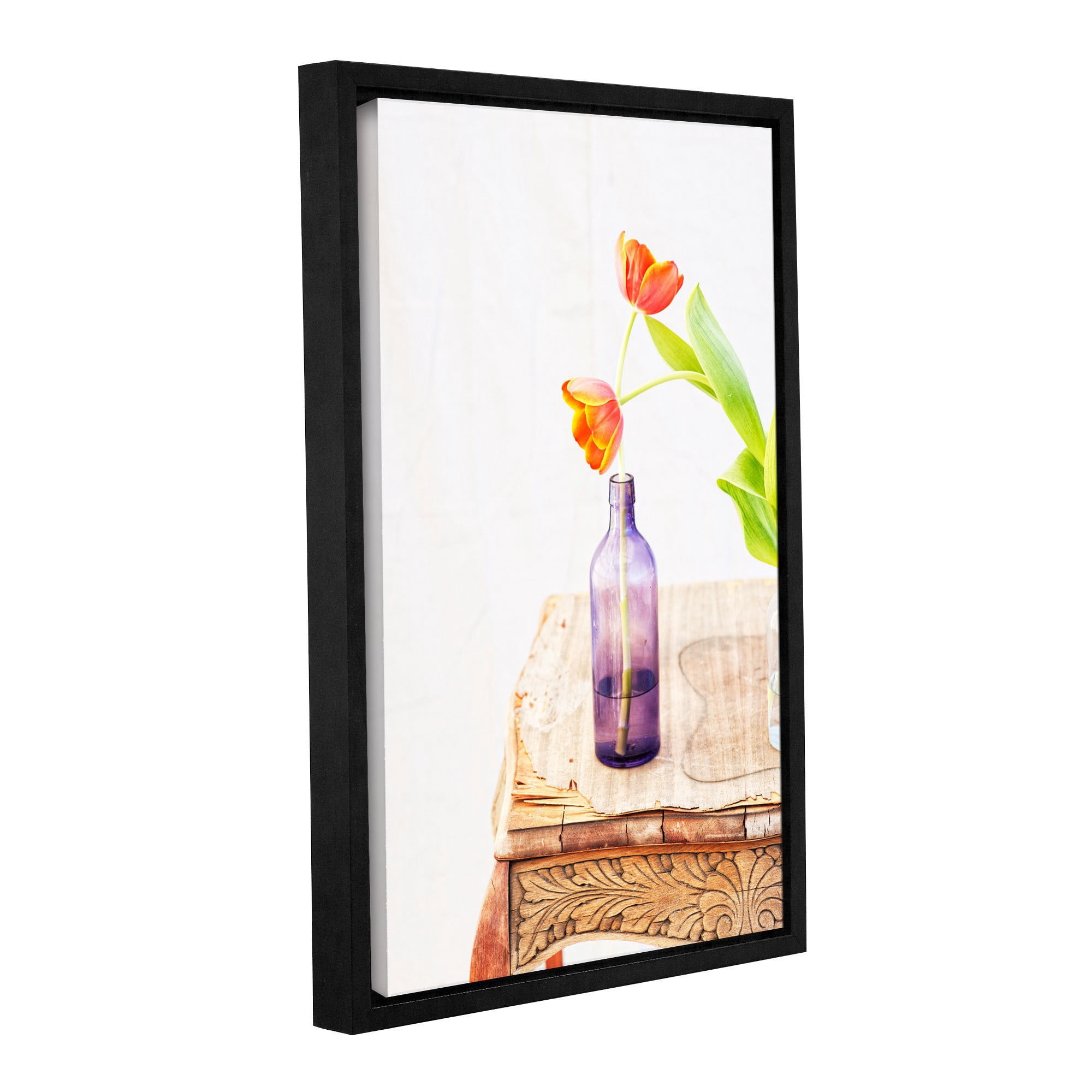 ArtWall Elena Ray "Tulips" Gallery-wrapped Floater-framed Canvas