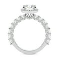 thumbnail image 4 of IGI Certified 3 Carat Emerald Shape Lab Grown Diamond Engagement Ring | 14K White Gold | Enchanté Side Stones Halo Diamond Ring | FG-VS1-VS2 Quality Friendly Diamonds, 4 of 6