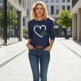 thumbnail image 5 of St. Patrick's Day Graphic T-Shirt for Women Shamrock Heart Print Long Sleeve Crewneck Casual Loose Fit Holiday Party Festive Tee Shirt Top, 5 of 7