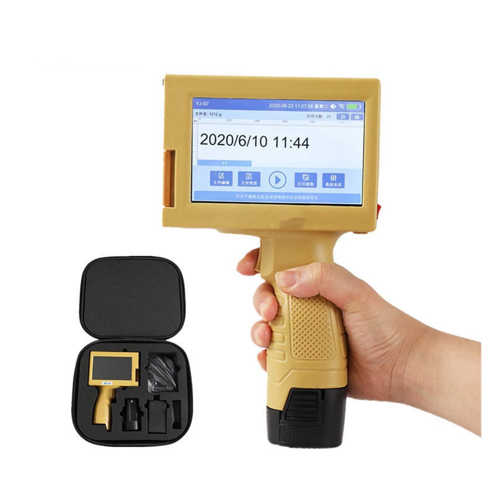 12.7MM Hand Inkjet Printer Portable Handheld Printer Expiry Date Inkjet Printer For Logo Serial Number Label Barcode Qr Code ,Compact Design