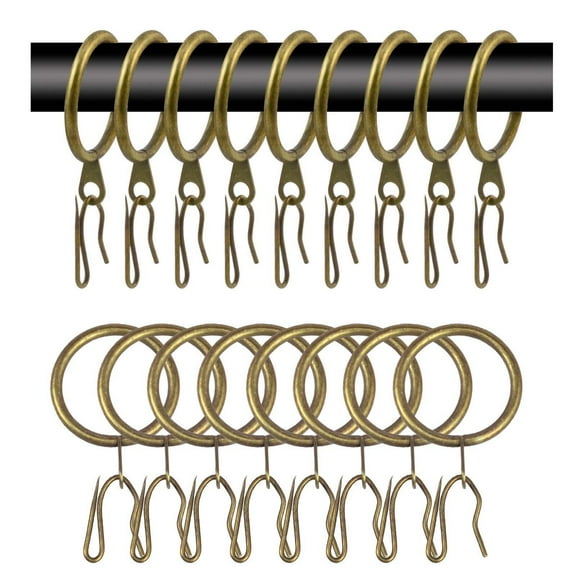 40 Pcs Metal Curtain Drapery Rings Curtain Rod Rings and Hooks Drapery Pins,30mm