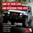 thumbnail image 3 of AMERICAN MODIFIED Armor Grille 07-18 Jeep Wrangler JK w/ Amber LED, Glossy Black, 3 of 8