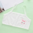 thumbnail image 2 of Training Bras for Girls 9-13 Years Cute Cartoon Design Crop Camisole Spaghetti Straps Lightweight Seamless Sports Bras (Teens, White), 2 of 6