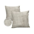 thumbnail image 2 of Outdoor Throw Pillow Cover Farm Rustic Burlap Linen Texture Waterproof Cushion Covers 2 Pack Vintage Lattice Lines Stripe Pillow Cases Home Decoration for Patio Garden Couch Sofa, 2 of 7