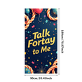 thumbnail image 3 of LUUFILx Talk Forty To Me Birthday Backdrop Celebration Banner Candy Decorations Photography Props Party Supplies Colorful Background, 3 of 8