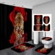 thumbnail image 1 of Juego de Cortina de Ducha Leopardo con Rosas Rojas JIEPROM 4 Piezas 180x180 cm, 1 of 7