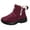 Wine, variant on Women's High Top Fleece Lined Thickened Soft Sole Boots Warm Stylish Winter Snow Boots For Daily Wear And Comfort