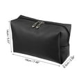 thumbnail image 2 of Unique Bargains 1 Pcs Makeup Bag Cosmetic Travel Bag Waterproof PU Leather Case Makeup Bag for Women L Size Black, 2 of 6