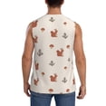 thumbnail image 4 of Lsque Cute Squirrel Print Men's Cotton Blend Sleeveless Muscle Shirts (S-3XL)- Moisture Wicking, Odor Protection, UPF 30+,XX-Large, 4 of 8
