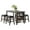 Gray-Black, variant on Pemberly Row 5-Piece 3-Shelf Wood Counter Height Dining Set in Gray/Black