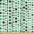 thumbnail image 2 of Ambesonne Modern Fabric by the Yard Upholstery, Geometrical Circles Dots, 1 Yard, Hunter Green Turquoise, 2 of 5
