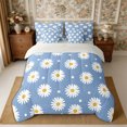 thumbnail image 3 of Manfei Floral Daisy Full Size Bedding Sets 7 Pieces,Polka Dots Full Size Bed in a Bag,Reversible, 3 of 6