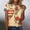 Beige, variant on KLHDSF Casual Fashion Short-Sleeve Round Neck Printed T-Shirts For Women 250 Anniversary Usa Merchandise Black XXL