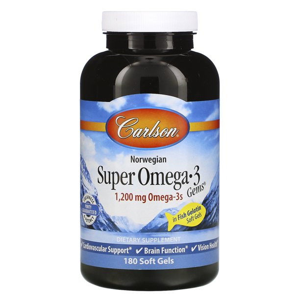 Carlson Labs Super Omega3 Gems in Fish Gelatin 500 mg. 180