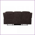 thumbnail image 4 of American 3-Seat Brown Chenille Motion Sofa with Drop-Down Table | Pillow Top Arms | Tight Back | Synthetic Wood Frame, 4 of 9