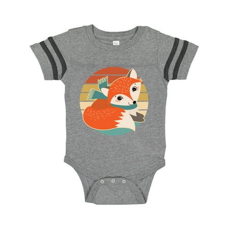 

Inktastic Woodland Fox Retro Sunset Gift Baby Boy or Baby Girl Bodysuit