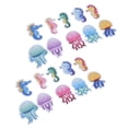thumbnail image 4 of Calcomanías de pared de peces de mar, 2 juegos de apliques antideslizantes para bañera de baño, pegatinas de animales marinos, funcionamiento suave, 4 of 14