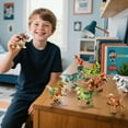 thumbnail image 5 of Xugoox Jurassic World building toys are a 12-piece set with a Tyrannosaurus Rex, a Sauropod, a Pterodactyl, a Tyrannosaurus, and a Stygian Dragon., 5 of 6