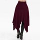 thumbnail image 5 of Womens Halloween Costumes Gothic Skirts for Women Women Halloween Gothic Punk Asymmetric Lace-up Slit Front Skirt A-Line Skirt, 5 of 9
