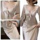 thumbnail image 5 of Mujeres encaje dormir vestido retro princesa estilo manga larga mujeres camisón ropa de dormir con almohadilla en el pecho para el hogar, 5 of 8