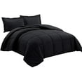 thumbnail image 3 of Chezmoi Collection Black Down Alternative Comforter Twin - 2-Piece All Seasons Lightweight Comforter Set - Microfiber Comforter Duvet Insert with Corner Tabs, 3 of 8