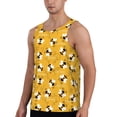 thumbnail image 2 of Haiem Cute Bee Butterfly Yelllow Men Workout Tank Top Gym Bodybuilding Sleeveless Muscle T Shirts Athletic Tank Breathable Workout Shirt-X-Large, 2 of 9