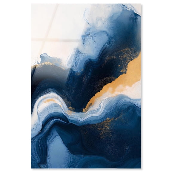 Blue Deep III Acrylic Blue Geode Wall Art by Art Remedy, Ready to Hang, 10 x 15