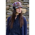 thumbnail image 2 of MUCROS WEAVERS Womens Newsboy Cap Newsboy Hat 100% Wool With Flower Accent - Purple, 2 of 2