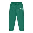 thumbnail image 4 of Wxirdiow Toddler Sweatsuit Girls 2 Piece Outfits Fashion Sweatsuits Hooded Sweatshirt and Sweatpants with Pockets Kids Tracksuit Dark Green Size,7-8 Years, 4 of 6