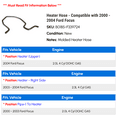 thumbnail image 2 of Heater Hose - Compatible with 2000 - 2004 Ford Focus 2001 2002 2003, 2 of 2