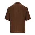 thumbnail image 4 of pstuiky camisetas para hombre, Camiseta deportiva informal de cuello redondo y color liso para hombre, lavada y desgastada camisetas de hombre xl, 4 of 7