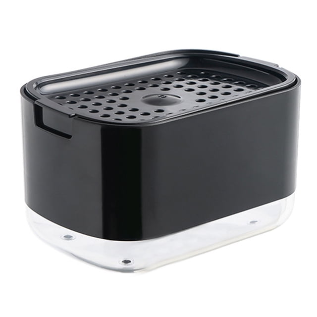 Dispensador con bomba de jabón para encimera, dispensador de jabón con esponja, dispensador de jabón para lavavajillas, caja dispensadora de jabón, funcionalidad inteligente