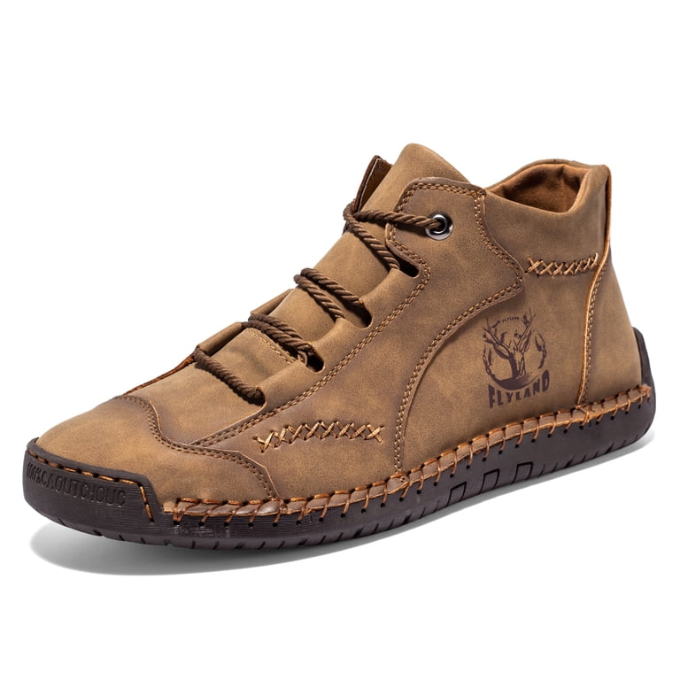 FLYLAND Hand-Stitching Leather Men Shoes Casual Vintage  display picture 1