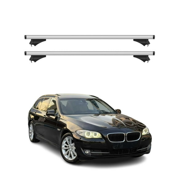 OMAC Cross Bars Roof Racks Aluminium for BMW 5 Series F11 Wagon 2010-2016 Silver 2Pcs