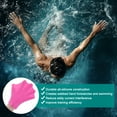 thumbnail image 5 of Uxcell 2 Pair Silicone Swimming Gloves Webbed Finger Frog Type Medium Gloves Pink, 5 of 7