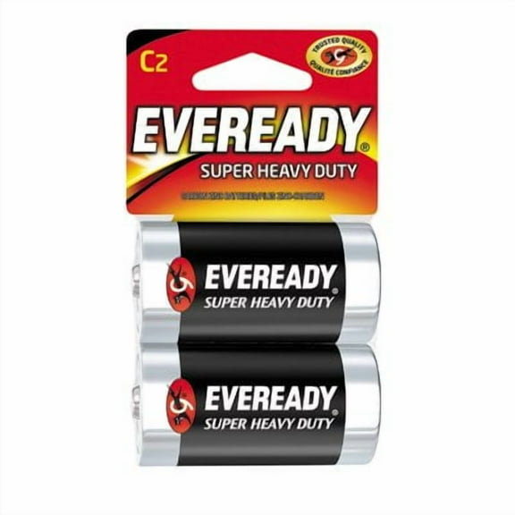 Eveready, 2 Pack Size "C" Super Heavy Duty Battery.