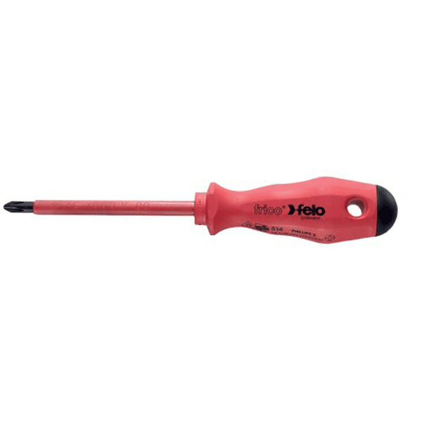 Felo 0715722143 Phillips #3 x 6-Inch Insulated Screwdriver 514 Series 
